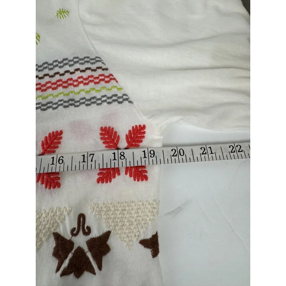 Johnny Was Open Front Cardigan XS Embroidery Southwestern Cotton Multicolor EUC
